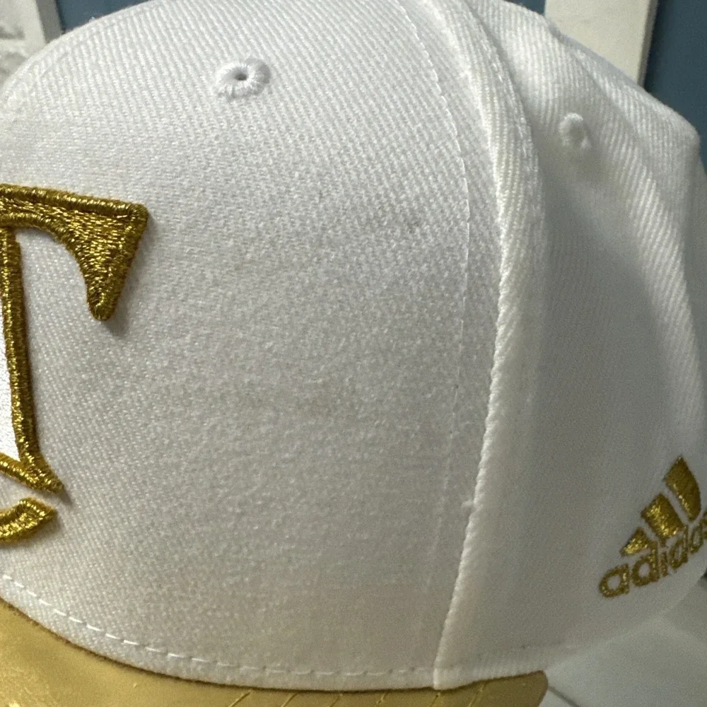 Adidas LA C NBA Los Angeles Clippers Snapback White Gold Hat‎ Cap NEW *see/read